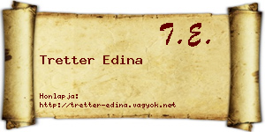 Tretter Edina névjegykártya